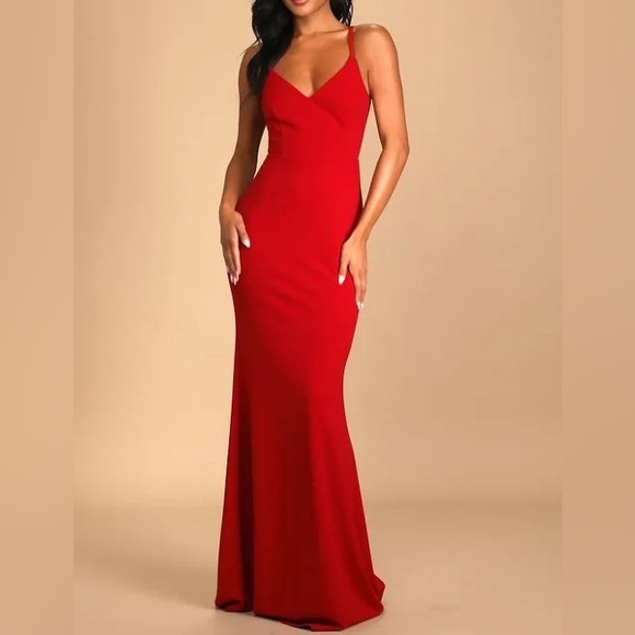 Red Maxi Dress - Picture 1 of 2